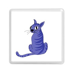 Blue Cat Memory Card Reader (square)  by Valentinaart