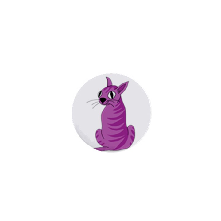 Purple cat 1  Mini Magnets