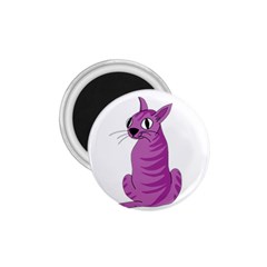 Purple Cat 1 75  Magnets by Valentinaart