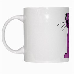 Purple Cat White Mugs by Valentinaart