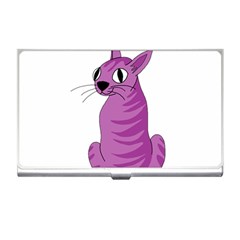 Purple Cat Business Card Holders by Valentinaart