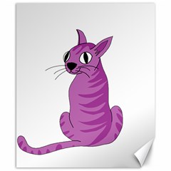 Purple Cat Canvas 8  X 10 