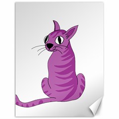 Purple Cat Canvas 12  X 16   by Valentinaart