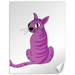 Purple Cat Canvas 18  X 24   by Valentinaart