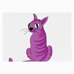 Purple Cat Large Glasses Cloth by Valentinaart