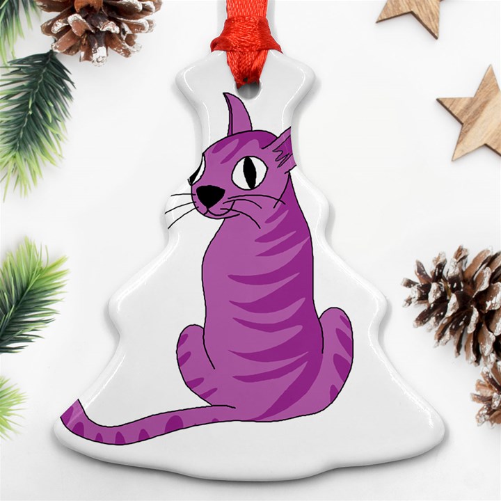 Purple cat Ornament (Christmas Tree)