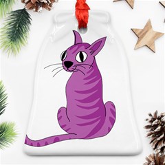 Purple Cat Ornament (bell)  by Valentinaart