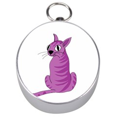 Purple Cat Silver Compasses by Valentinaart