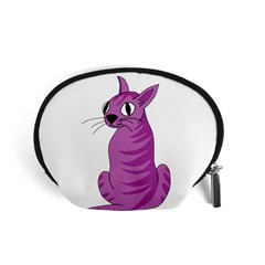 Purple Cat Accessory Pouches (small)  by Valentinaart