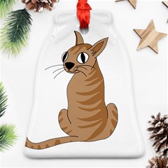 Brown Cat Bell Ornament (2 Sides) by Valentinaart