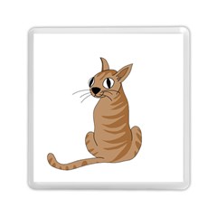 Brown Cat Memory Card Reader (square)  by Valentinaart