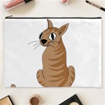 Brown cat Cosmetic Bag (XXXL)  Front