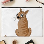 Brown cat Cosmetic Bag (XXXL)  Back