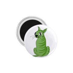 Green Cat 1 75  Magnets by Valentinaart