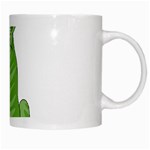 Green cat White Mugs Right