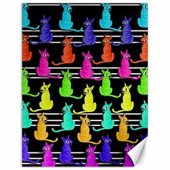 Colorful Cats Pattern Canvas 12  X 16   by Valentinaart