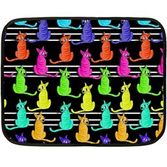 Colorful Cats Pattern Fleece Blanket (mini)