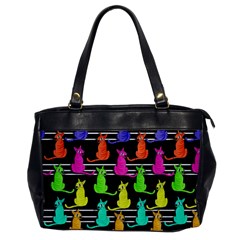 Colorful Cats Pattern Office Handbags by Valentinaart