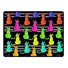 Colorful Cats Pattern Fleece Blanket (small) by Valentinaart