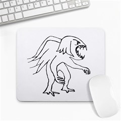 Monster Bird Drawing Large Mousepads by dflcprints