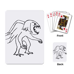 Monster Bird Drawing Playing Card by dflcprints