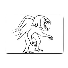 Monster Bird Drawing Small Doormat  by dflcprints