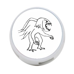 Monster Bird Drawing 4-port Usb Hub (one Side) by dflcprints