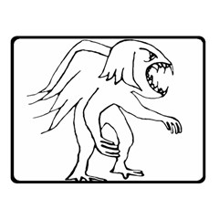 Monster Bird Drawing Fleece Blanket (small) by dflcprints