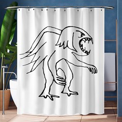 Monster Bird Drawing Shower Curtain 60  X 72  (medium)  by dflcprints