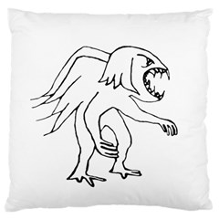 Monster Bird Drawing Standard Flano Cushion Case (two Sides) by dflcprints