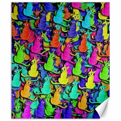 Colorful Cats Canvas 8  X 10  by Valentinaart