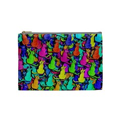 Colorful Cats Cosmetic Bag (medium)  by Valentinaart