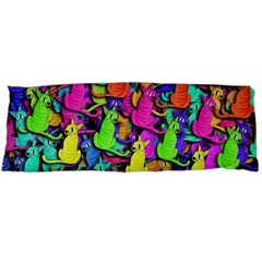 Colorful Cats Body Pillow Case (dakimakura) by Valentinaart