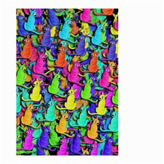 Colorful Cats Small Garden Flag (two Sides) by Valentinaart