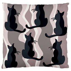 Elegant Cats Large Flano Cushion Case (one Side) by Valentinaart