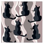 Elegant cats Large Satin Scarf (Square) Front