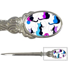 Purple Abstract Cats Letter Openers by Valentinaart