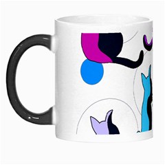 Purple Abstract Cats Morph Mugs by Valentinaart