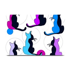 Purple Abstract Cats Plate Mats by Valentinaart