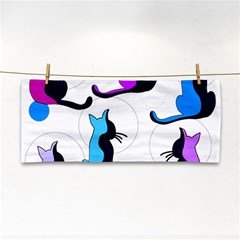 Purple Abstract Cats Cosmetic Storage Cases by Valentinaart