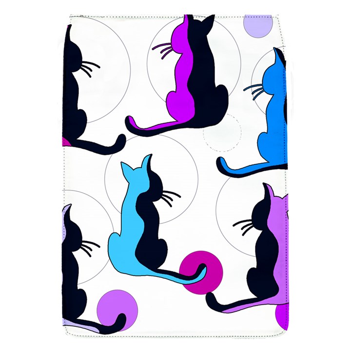 Purple abstract cats Flap Covers (S) 