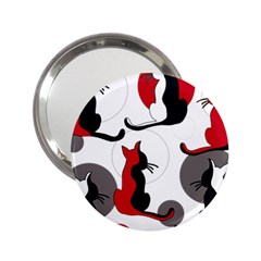 Elegant Abstract Cats  2 25  Handbag Mirrors by Valentinaart