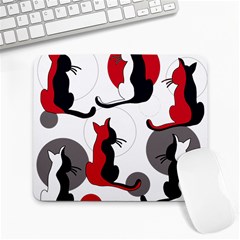 Elegant Abstract Cats  Large Mousepads by Valentinaart