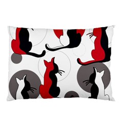 Elegant Abstract Cats  Pillow Case by Valentinaart