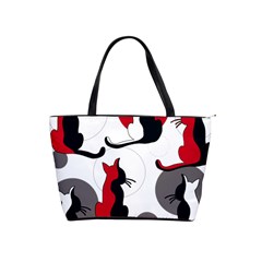 Elegant Abstract Cats  Shoulder Handbags by Valentinaart