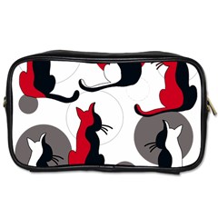 Elegant Abstract Cats  Toiletries Bags by Valentinaart