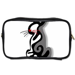 Elegant Abstract Cat  Toiletries Bags