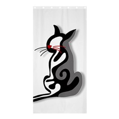 Elegant Abstract Cat  Shower Curtain 36  X 72  (stall)  by Valentinaart