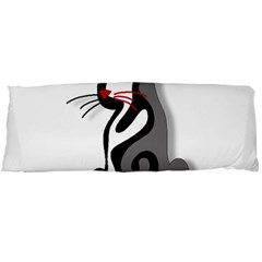 Elegant Abstract Cat  Body Pillow Case (dakimakura) by Valentinaart