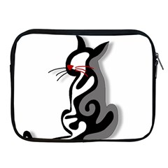 Elegant Abstract Cat  Apple Ipad 2/3/4 Zipper Cases by Valentinaart